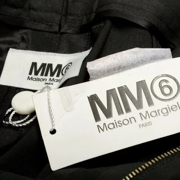 Maison Margiela MM6 Women's Black/Gray Straight Leg Pants US S IT 40 - Picture 5 of 5